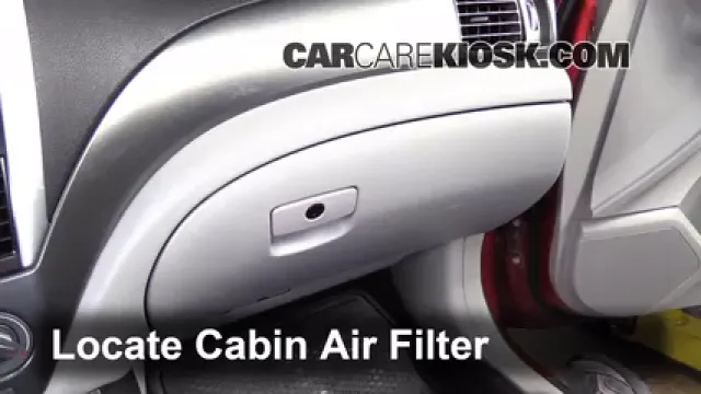 2011 Subaru Forester X 2.5L 4 Cyl. Filtre à air (intérieur) Changement
